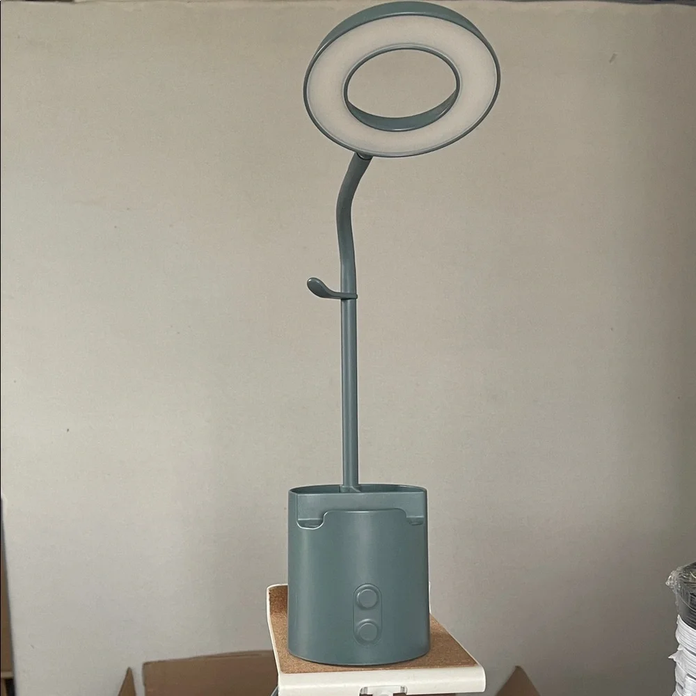 IKEA Gray LED Ring Desk Lamp